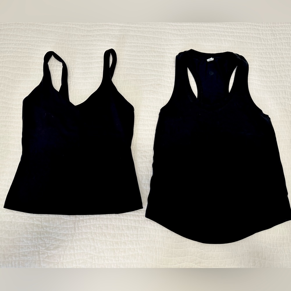Lululemon tank top size 0 and padded tank top in size 6.